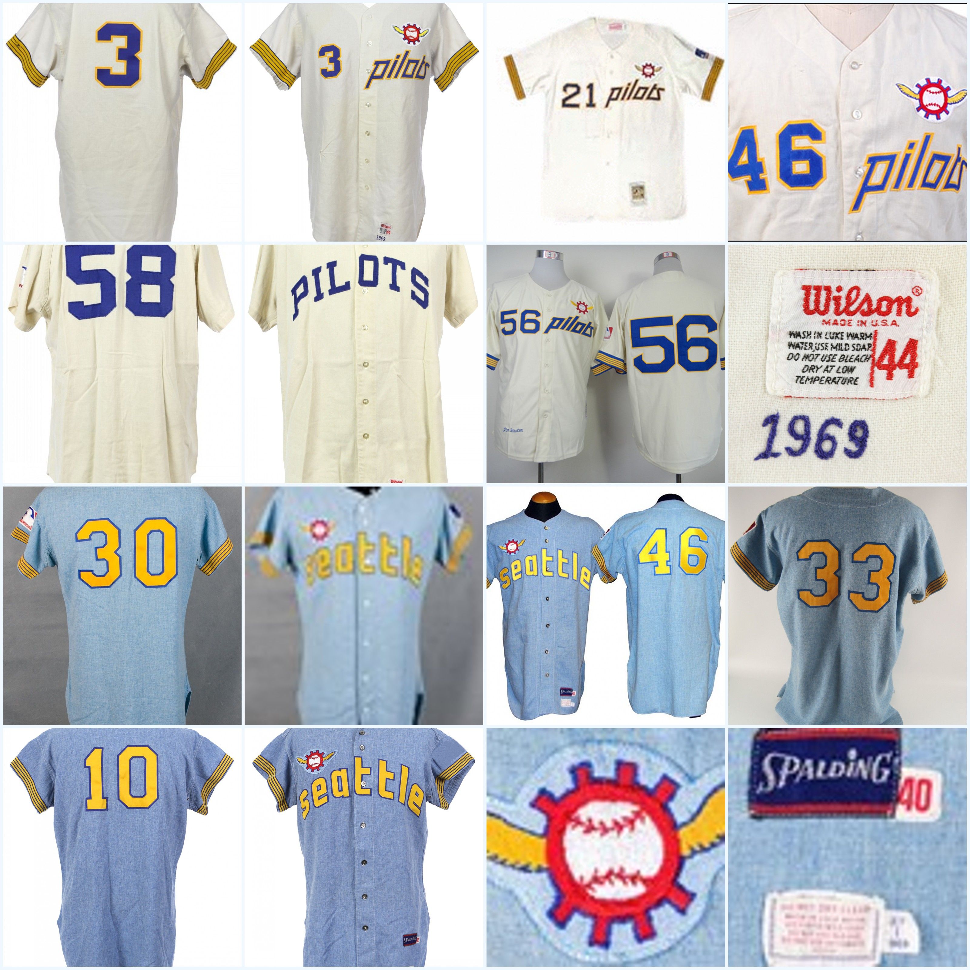 seattle pilots jerseys