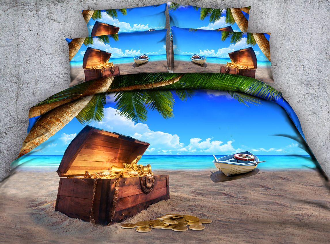 Get Wallpaper Compre 3d Capa De Edredao Azul Oceano Praia Tema Conjunto De Cama For Android Free