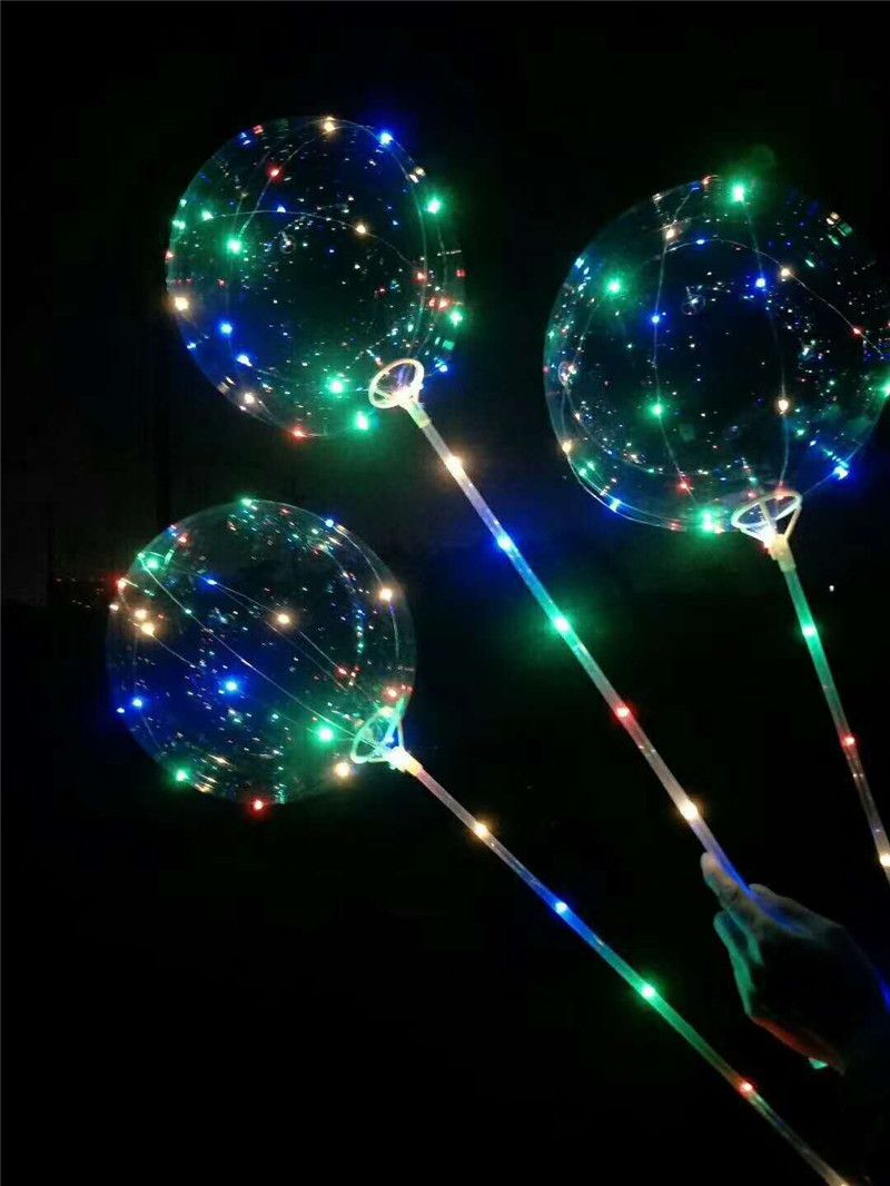 LED Flashing Bobo Ball Night Lighting Balloons Multicolor Decoration