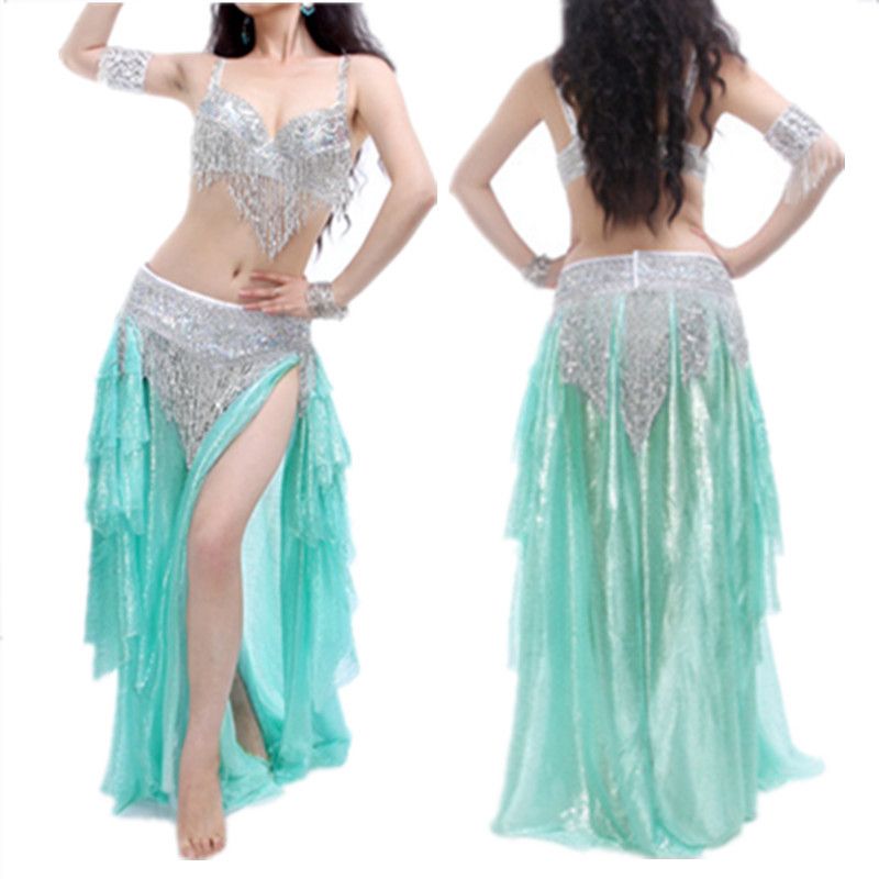 BELLY DANCE WEAR TURQUOISE OR YELLOW SIZE M//L DANCE WEAR 3PIECE BELLY DANCE