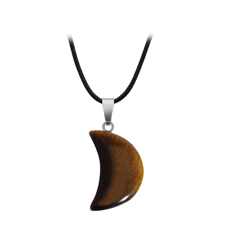 Tiger-eye (Leather Chain)