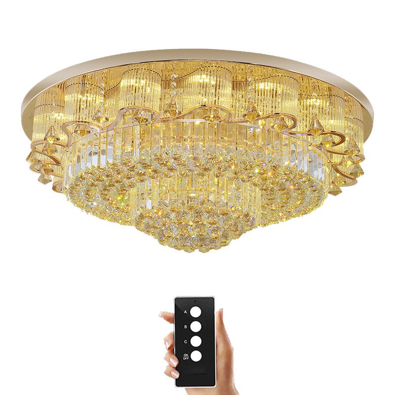 2019 Modern Remote Control Led 3 Brightness K9 Crystal Round