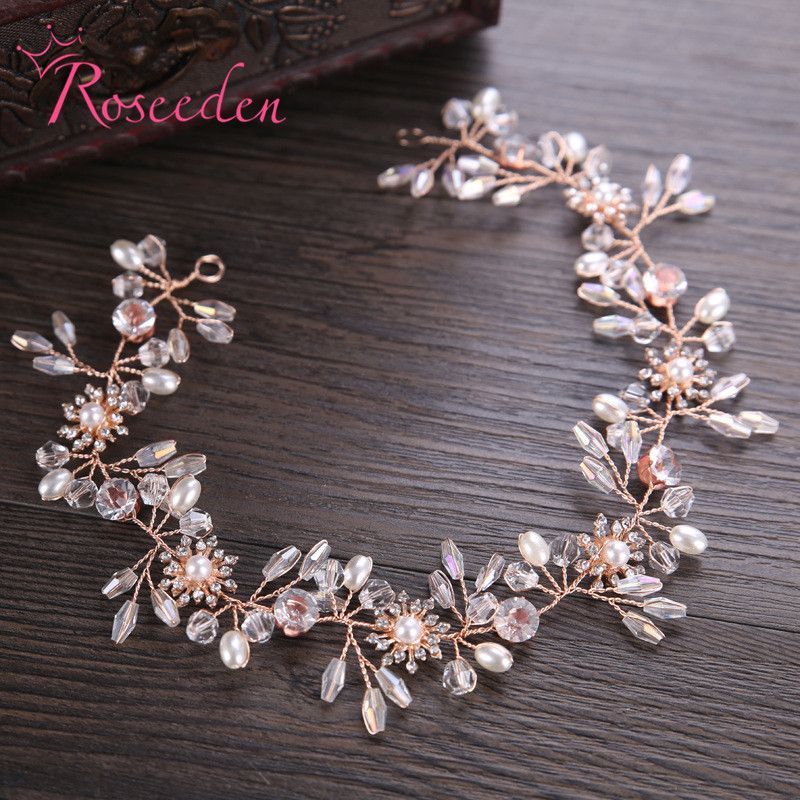 gold bridal hair vine