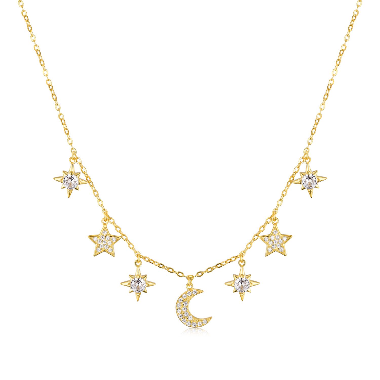 sterling silver moon choker