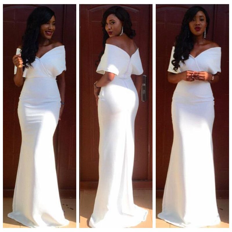 evening maxi dresses white
