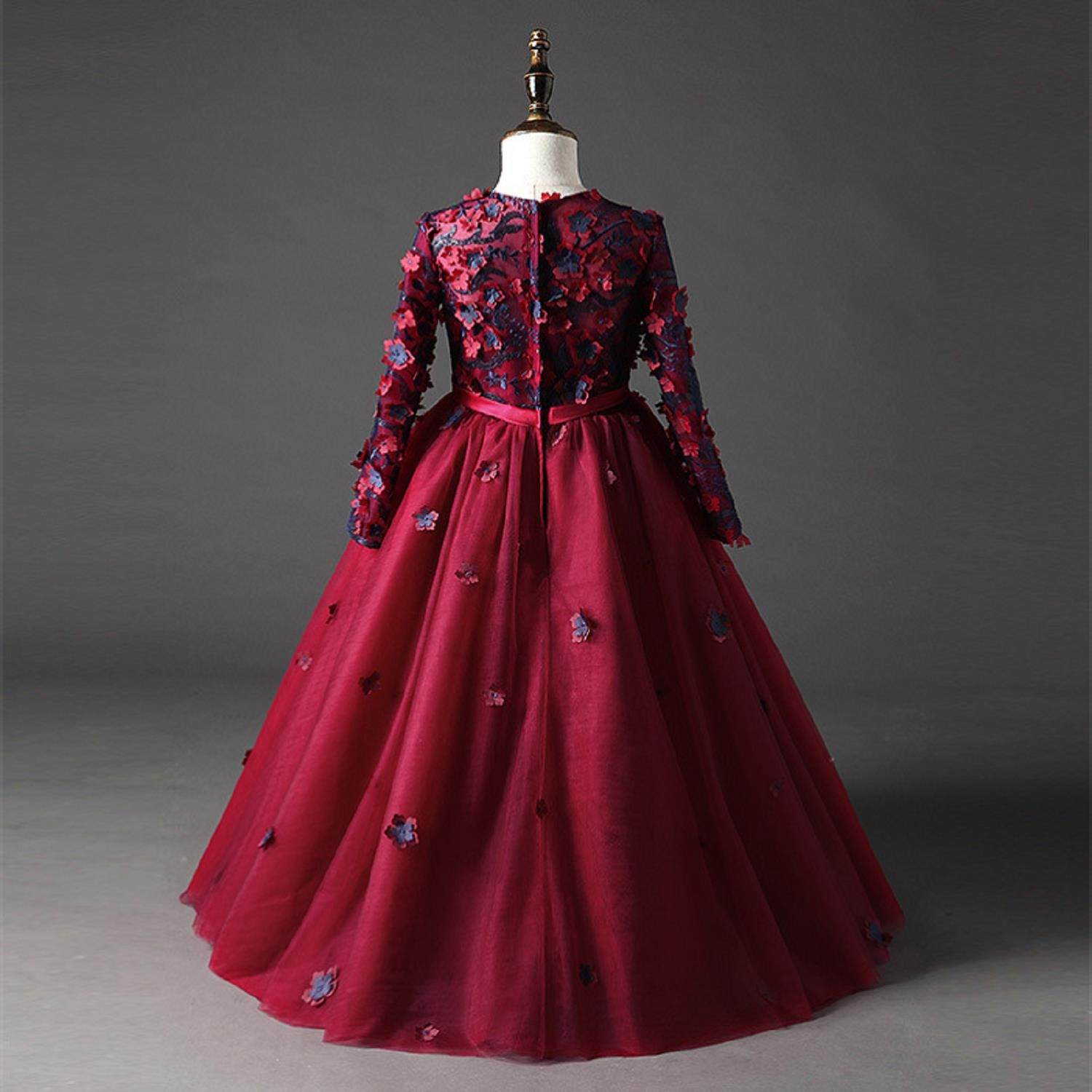 Vestidos Color Vino Tinto Para Niñas Online Sales, UP TO 60% OFF |  www.apmusicales.com