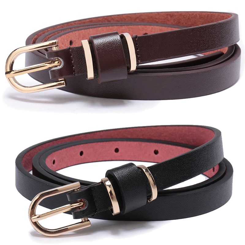 Cinturón De Cuero Flaco Para Mujer Cinturones Simples De Cinturón De Cuero Flaco Para Mujer Cinturones Simples De