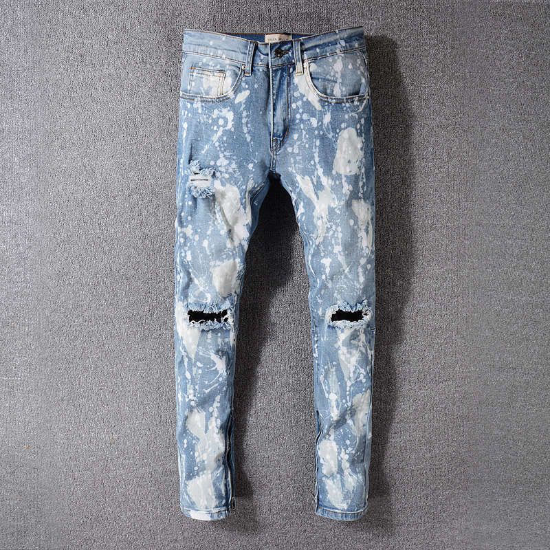 KANYE Justin Bieber Men Jeans Ripped 