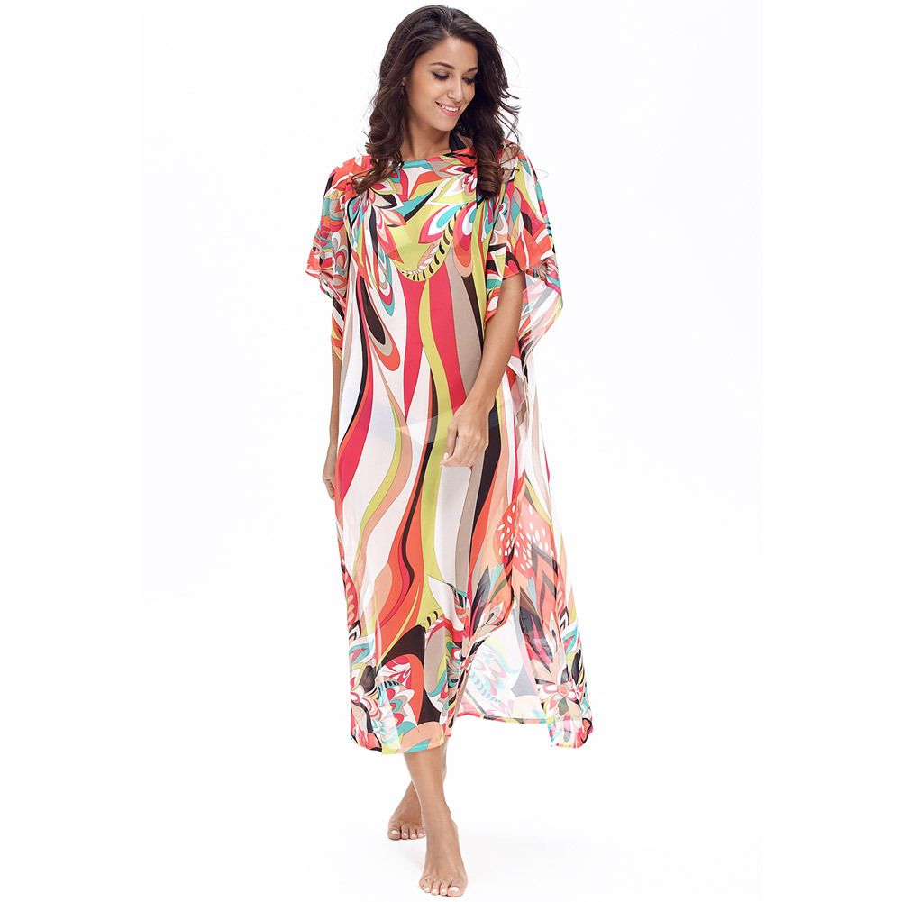 chiffon beach kaftan