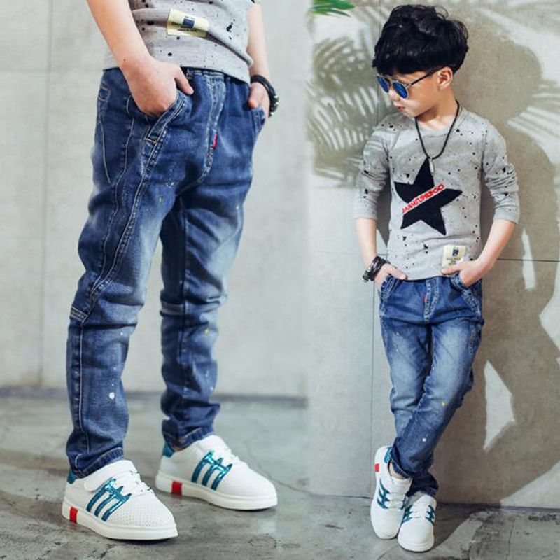 2018 Brand Jeans Jeans Niños Niños Niños Jeans Niños Moda Pantalones de mezclilla