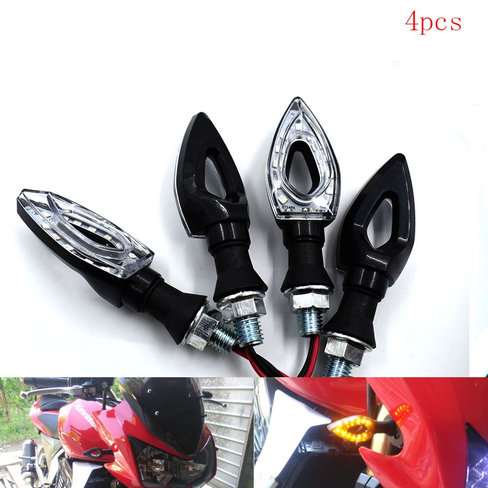 2Pcs Motorcycle Rearview Side Mirrors w Turn Signal LED Light for Ducati 1098 S