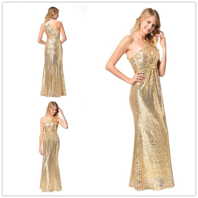 abiti da cerimonia lunghi color oro