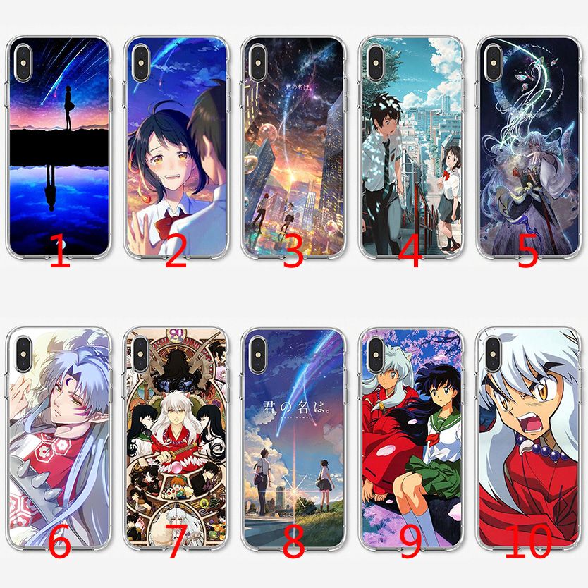 Anime InuYasha your name Soft Silicone TPU Case for iPhone X XS Max XR 8 7  Plus 6 6s Plus 5 5s SE Cover