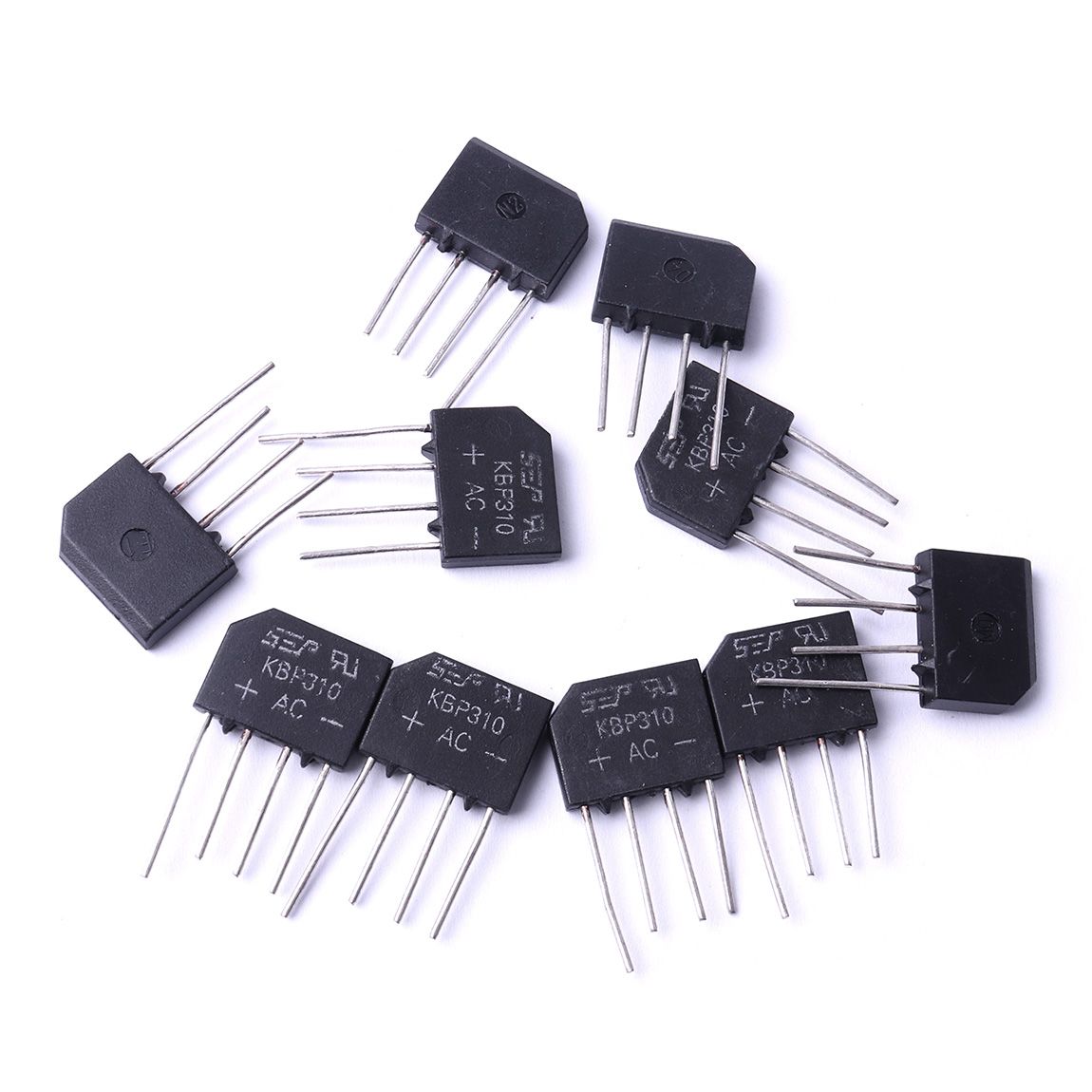 Puente Rectificador 100A Amp 1600V Voltaje 2-Phase 4 Pines Diode Puente Rectificador Generador de Alta Potencia Piezas Accesorios Metal Negro