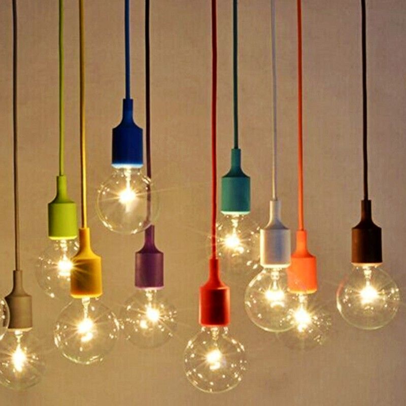 2019 Diy E27 Chandelier Light Fixture Hanging Line Colorful Silicone Diy E27 Chandelier Light Fixture Hanging Line Colorful Silicone Rubber Ceiling Vintage Pendant Lamp Holder Socket