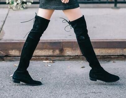 low heel over the knee boots