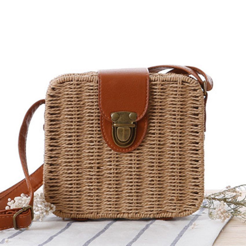 square woven bag