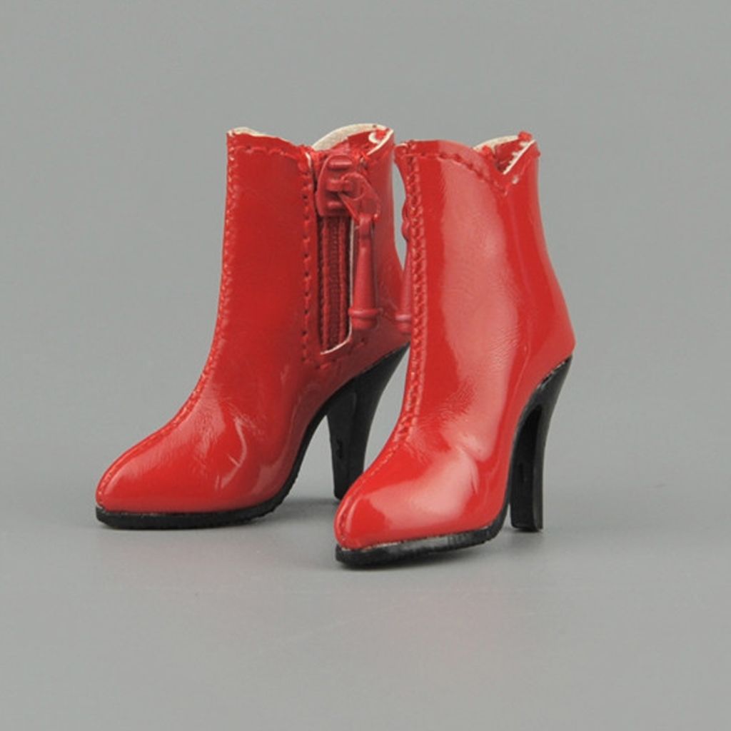 1//6 Scale Fashion Female Doll Cloth Accessories High Heel Ankle Boots Sandals