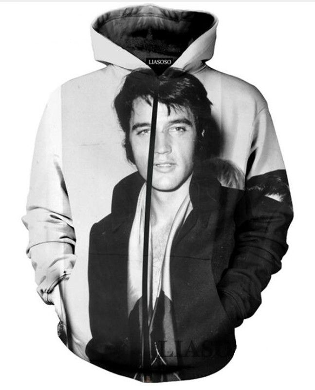 Cool Elvis Presley 3D Printed Women Men Casual Hoodie Sweatshirt Pocket Pullover 