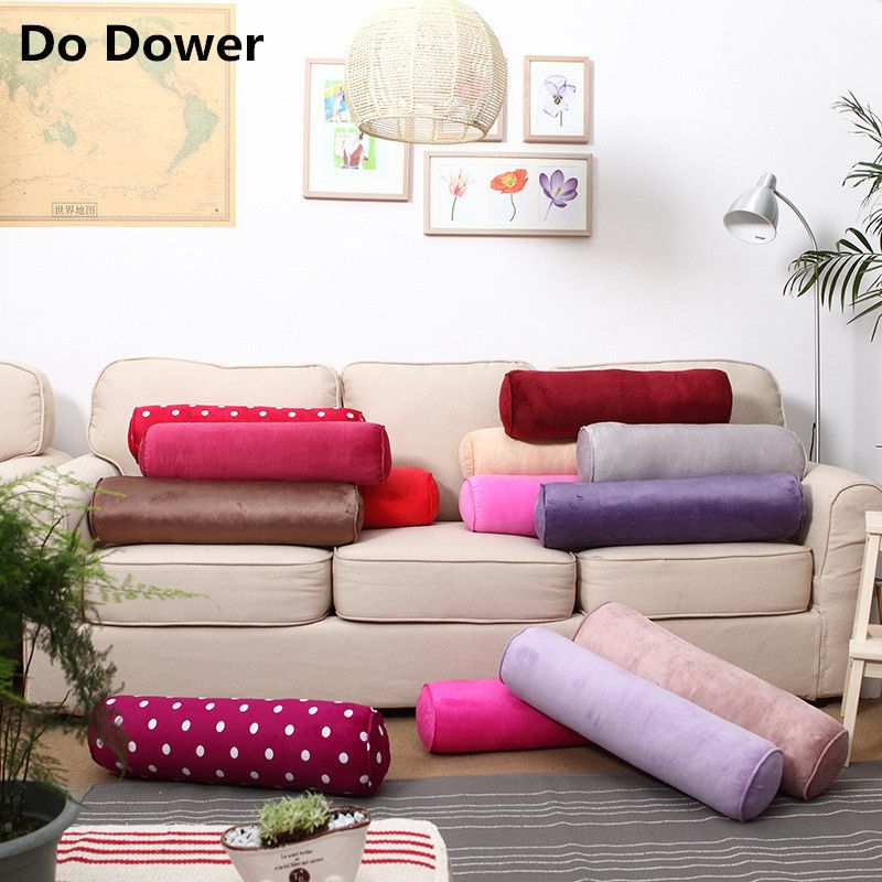 2018 New Velvet Fabric Cushion Candy Head Neck Waist Pillow Home