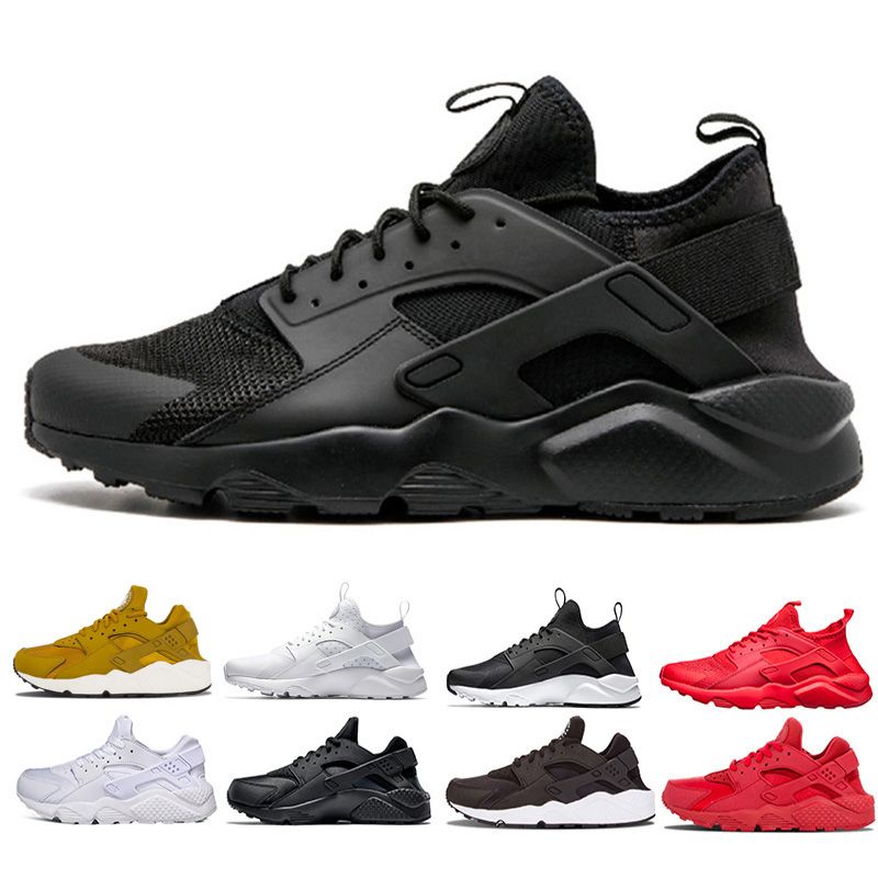 2018 New Air Huarache Ultra Huraches Triple White Black Men Women