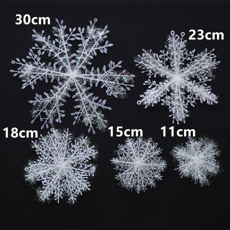 Acheter Pas Cher Flocon De Neige De Noël Décoration Flocon De Neige De Noël  Arbre Pendentif En Plastique Soie Flocons De Noël Fête Parti Fournitures  Dhl Libre Wx9 760 Du 0,16 € | Fr.dhgate