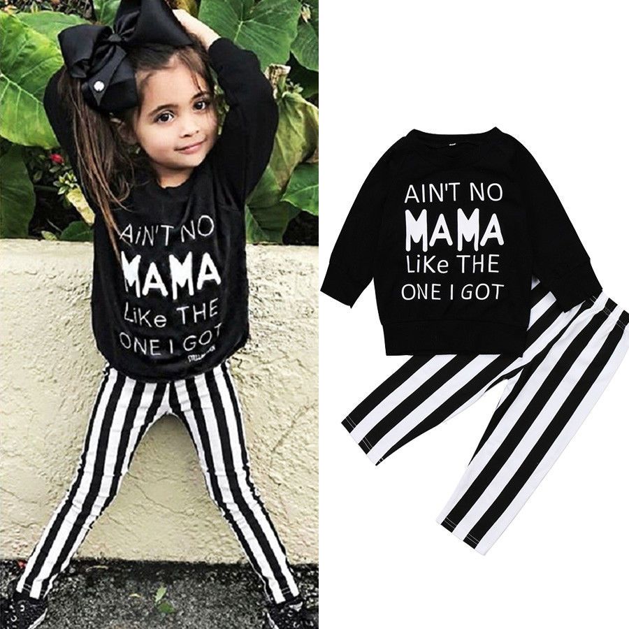 black and white striped pants girls