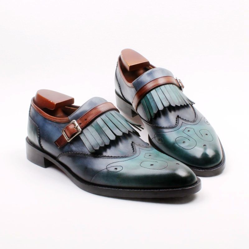 scarpe uomo eleganti verdi
