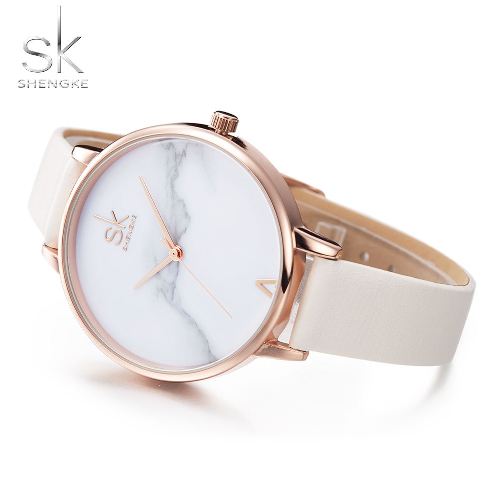 Shengke Top Brand Fashion Ladies Watches Elegant Female Quartz Watch Women Thin Leather Strap Watch Montre Femme Marble Dial Sk Wrist Watches Online Wrist Watches Online Shopping From Ruiqi08 14 51 Dhgate Com