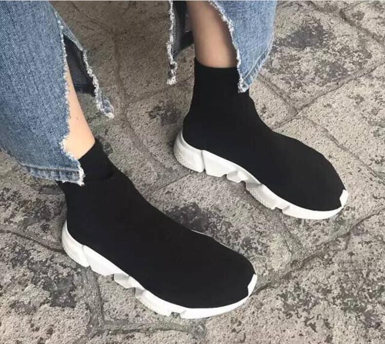 Acheter Pas Cher Nom Marque Haute Qualité Unisexe Casual Chaussures À La  Mode Chaussettes Bottes Femme Nouveau Slip On Élastique Tissu Vitesse  Formateur Coureur Homme Chaussures Extérieur Du 39,62 € | Fr.Dhgate