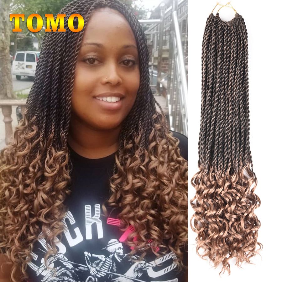 18inch Curly Senegalese Twist Crochet Braids Kanekalon Synthetic