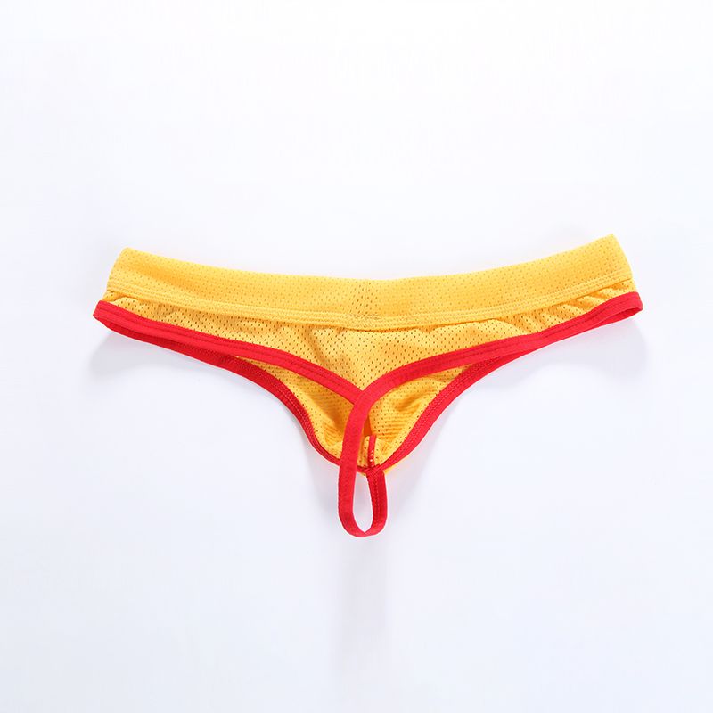 2019 Aiiou Mens Bikini Underwear G Strings Thongs Mesh Hole Gay