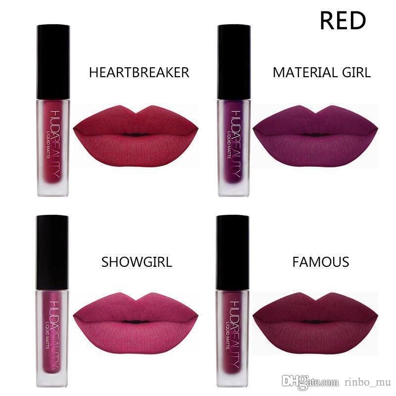 2018 In Stock Wholesale Set Huda Beauty Liquid Matte Lipstick 12 Shades Huda Beauty Lip Long Lasting Homemade Lip Gloss Lip Gloss Containers From
