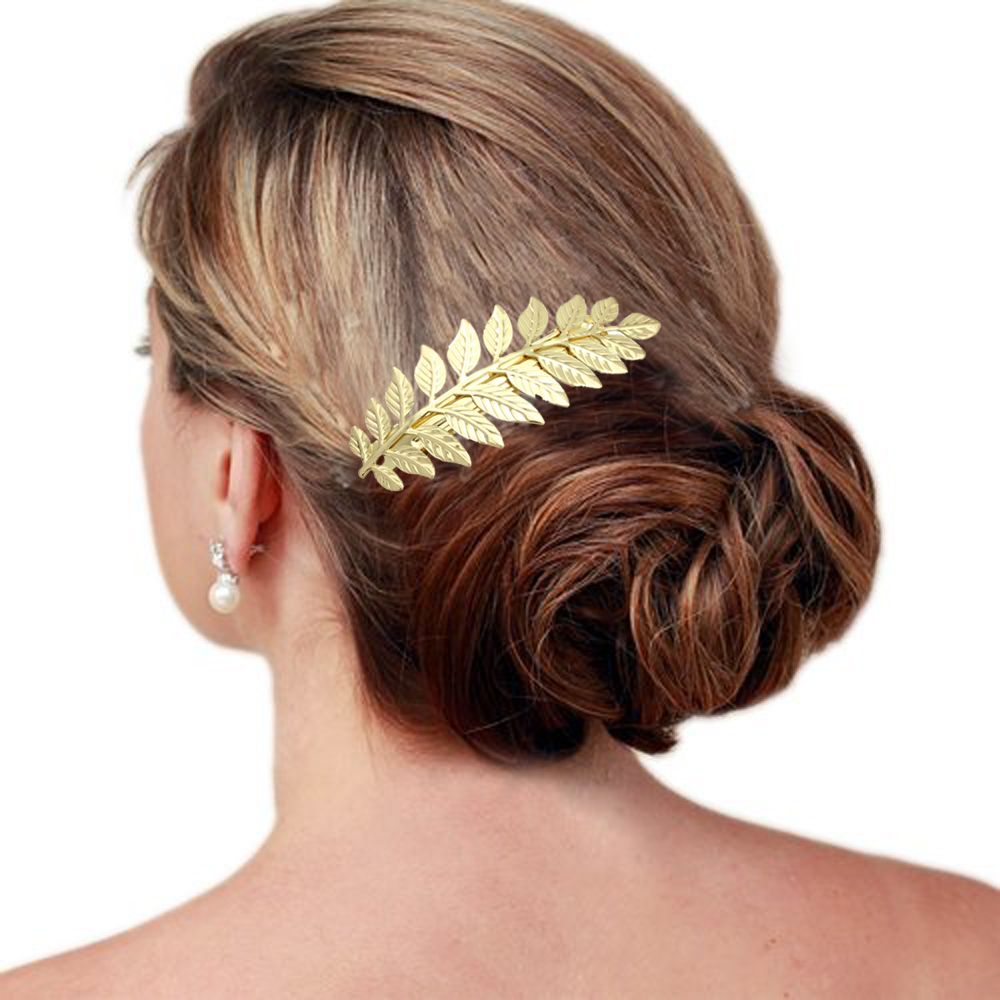 2020 Festival Bridal Leaf Branch French Updo Hair Pin Stick Clip