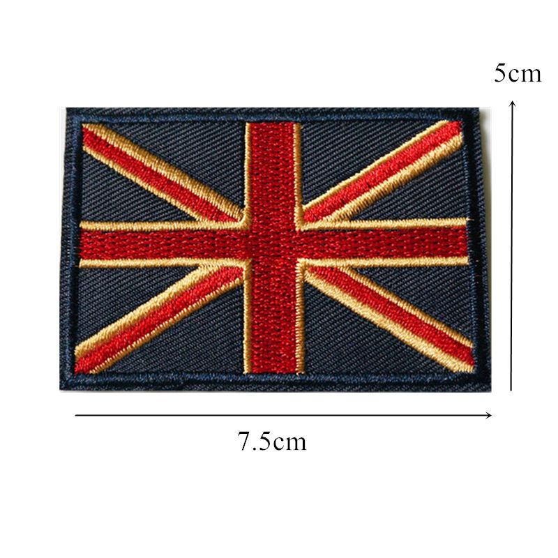 Reino Unido Reino Unido Parche de hierro en apliques de bandera nacional Insignia de Unión Jack Abrigo Coser