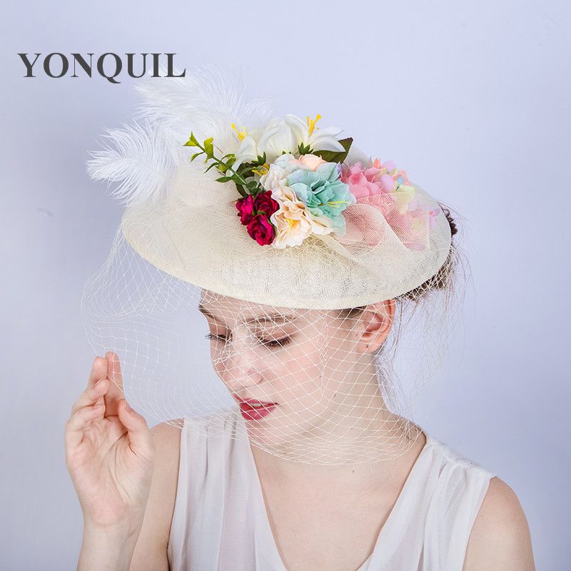 ivory wedding hat