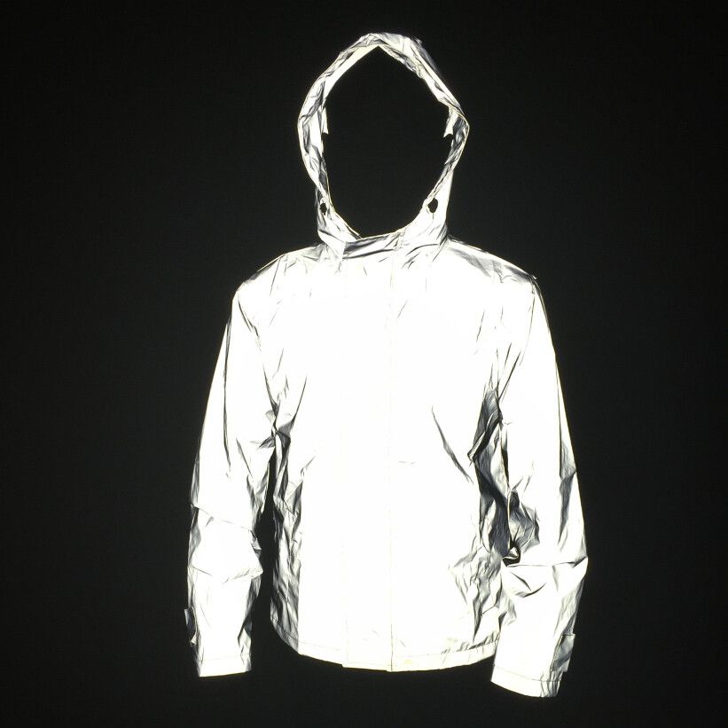 reflective white jacket