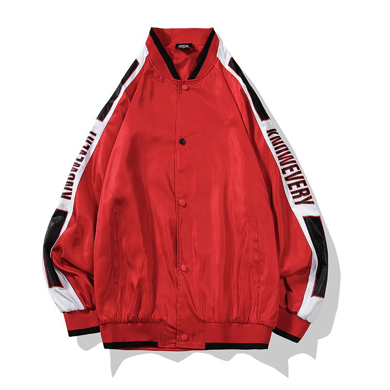 Otoño Hip Streetwear cremallera hombres / mujer de moda chaquetas de rap color de color