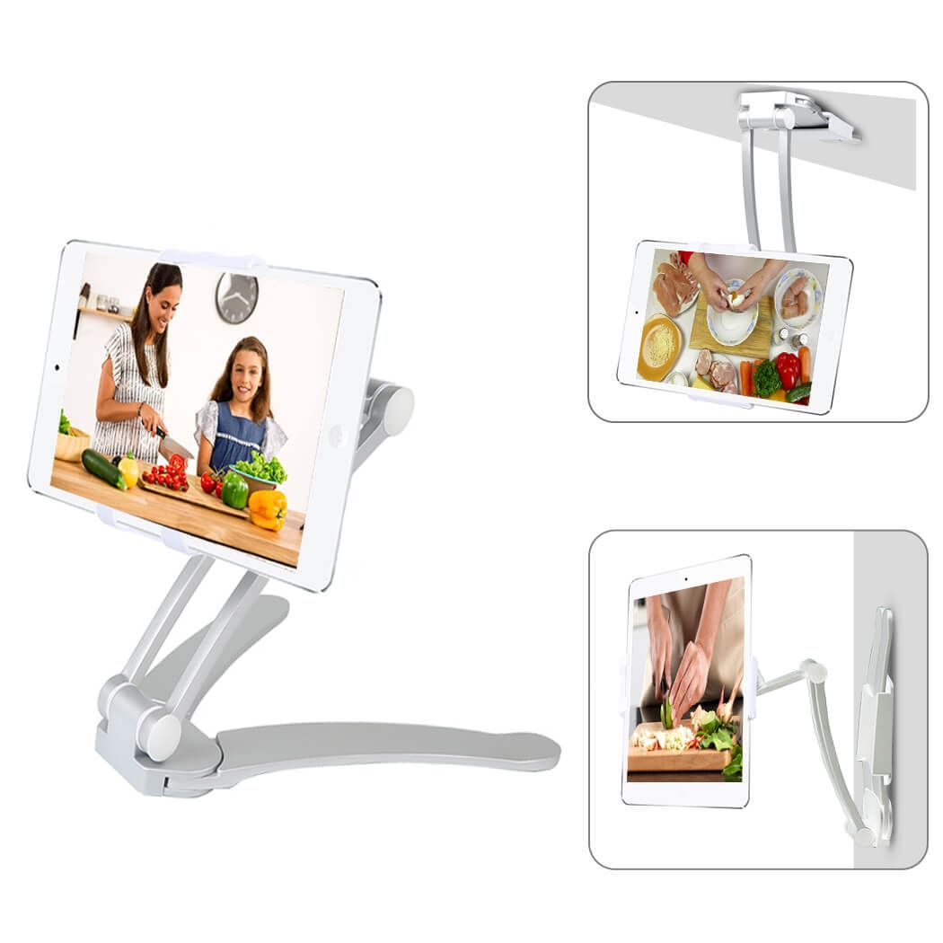 2019 2 In 1 Tablet Holder 360 Degree Adjustable Phone Mount Kitchen Cabinet Desktop Stand For 5 11 Inch Nintendo Switch Smart Tablets From