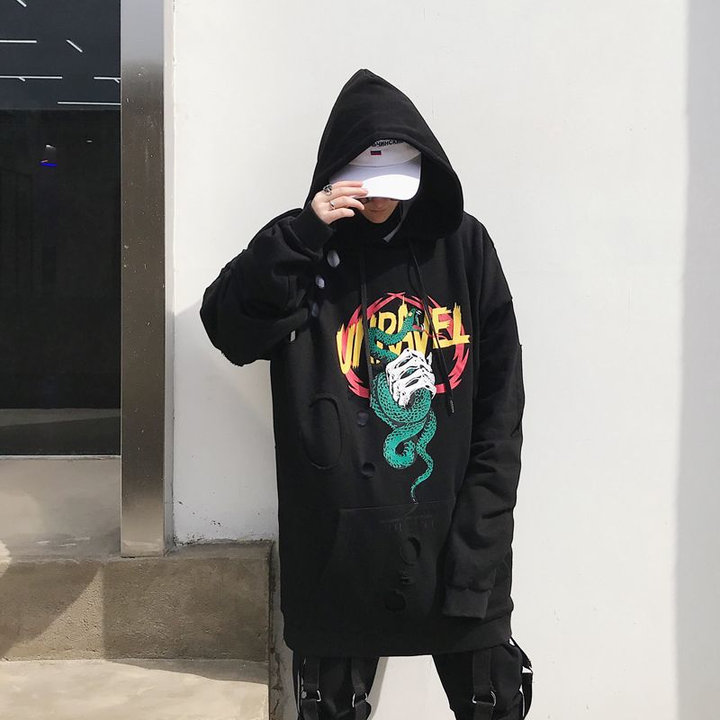 Compra Hombres Vintage Moda Destruye Agujero High Streetwear HipHop  Chaqueta Con Capucha Hombre Impresión Masculina Casual Pullover Sudadera  Sudadera Con Capucha Barato | Entrega Rápida Y Calidad | Es.Dhgate