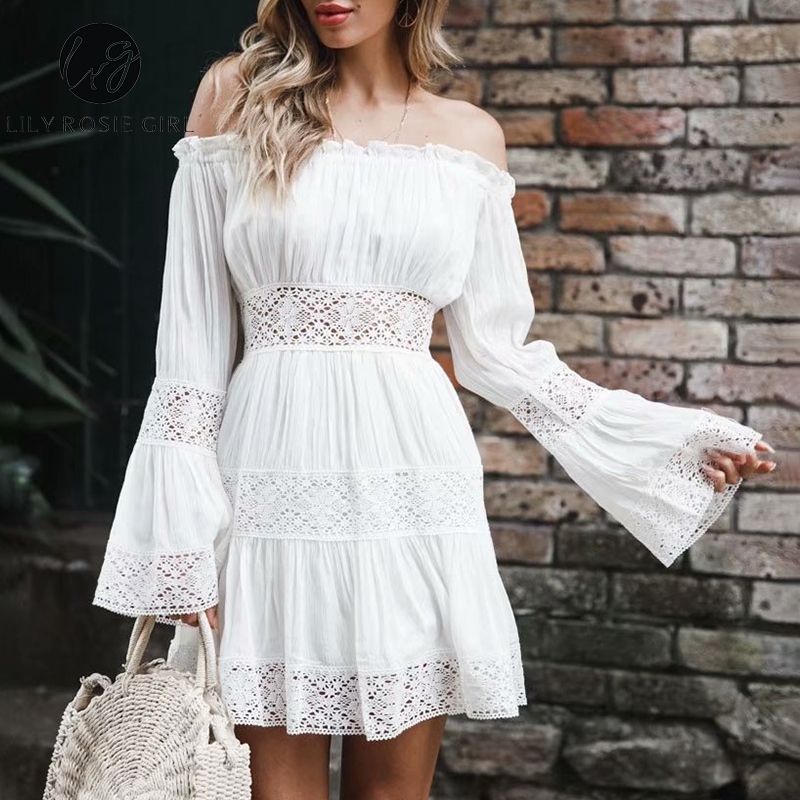 casual white short dress