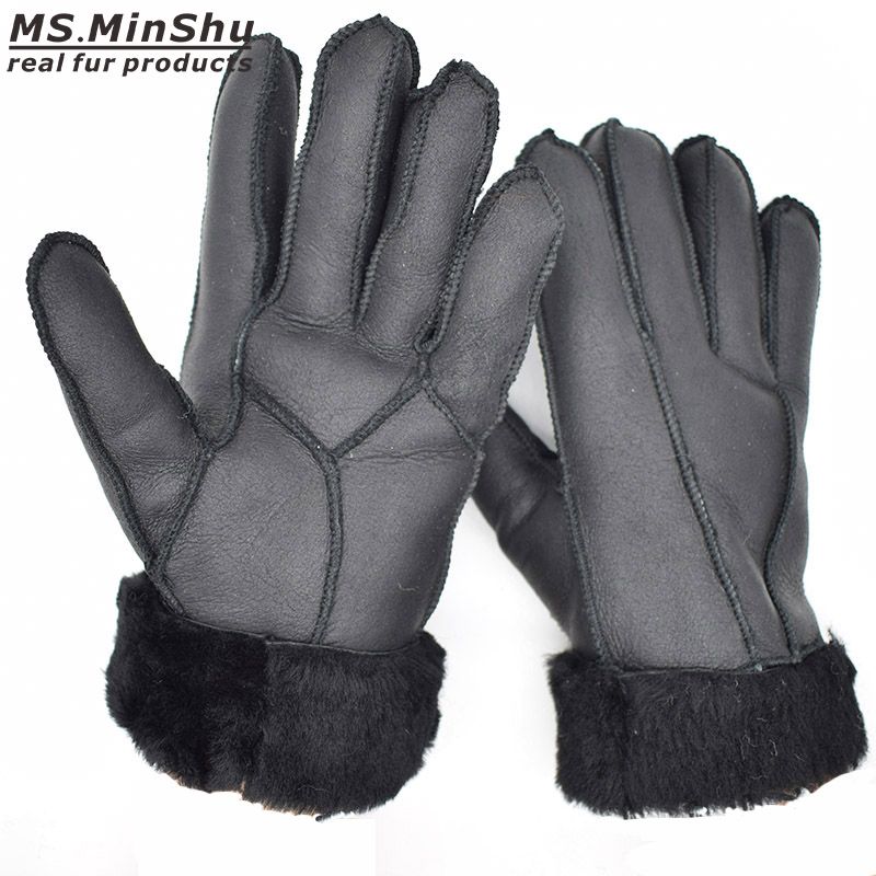 womens black leather gloves with fur