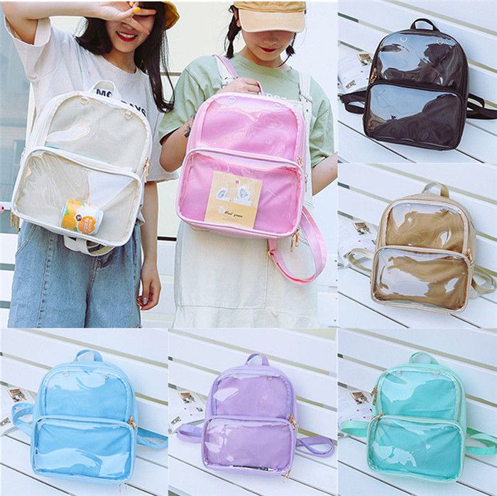 CLEAR Ita Bag Transparent Itabag Pin Display Backpack School Bags HOT#1 ...