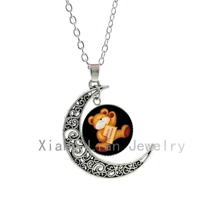 teddy bear necklace and bracelet set