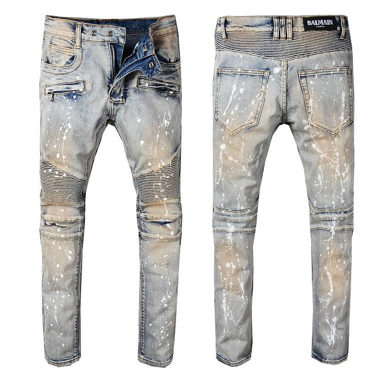 Acquista Biker Jeans Uomo Strappato Jeans Strappati Uomo Hip Hop Slim Fori  Punk Denim Moto Uomo Skinny Moda Rughe In Jeans Jeans Pantaloni # 1506 A  57,26 € Dal Cai6443338 | DHgate Italy