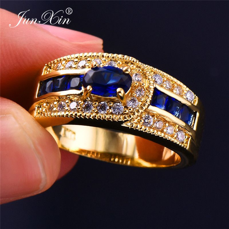 Anillo De Piedra Azul Para Hombres Y Mujeres Anillo De Nuevo Anillo De Piedra Azul Para Hombres Y Mujeres Anillo De Nuevo