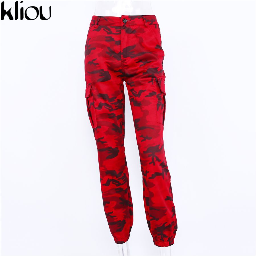 pantaloni mimetici rossi