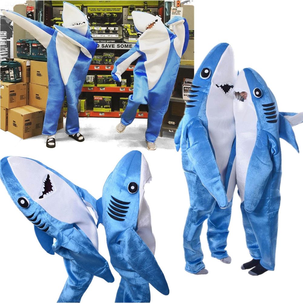 Xmas Whale Shark Mascot Costume Cosplay Material Adult Size Jumpsuit Clothing us