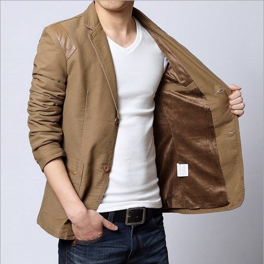 2019 Autumn Winter Black Brown Khkai Fleece Blazer Men Plus Size Mens Velvet Formal Blazers Jackets Leather Patchwork Suit Male 6xl From Sikaku - 