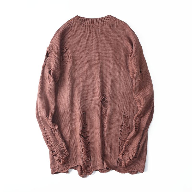distressed knit sweater mens